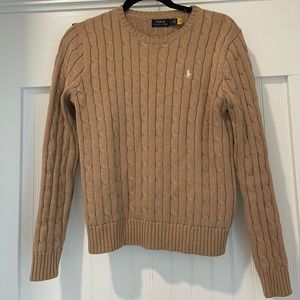 Polo Ralph Lauren Cable-Knit Sweater (Tan) - Size: M